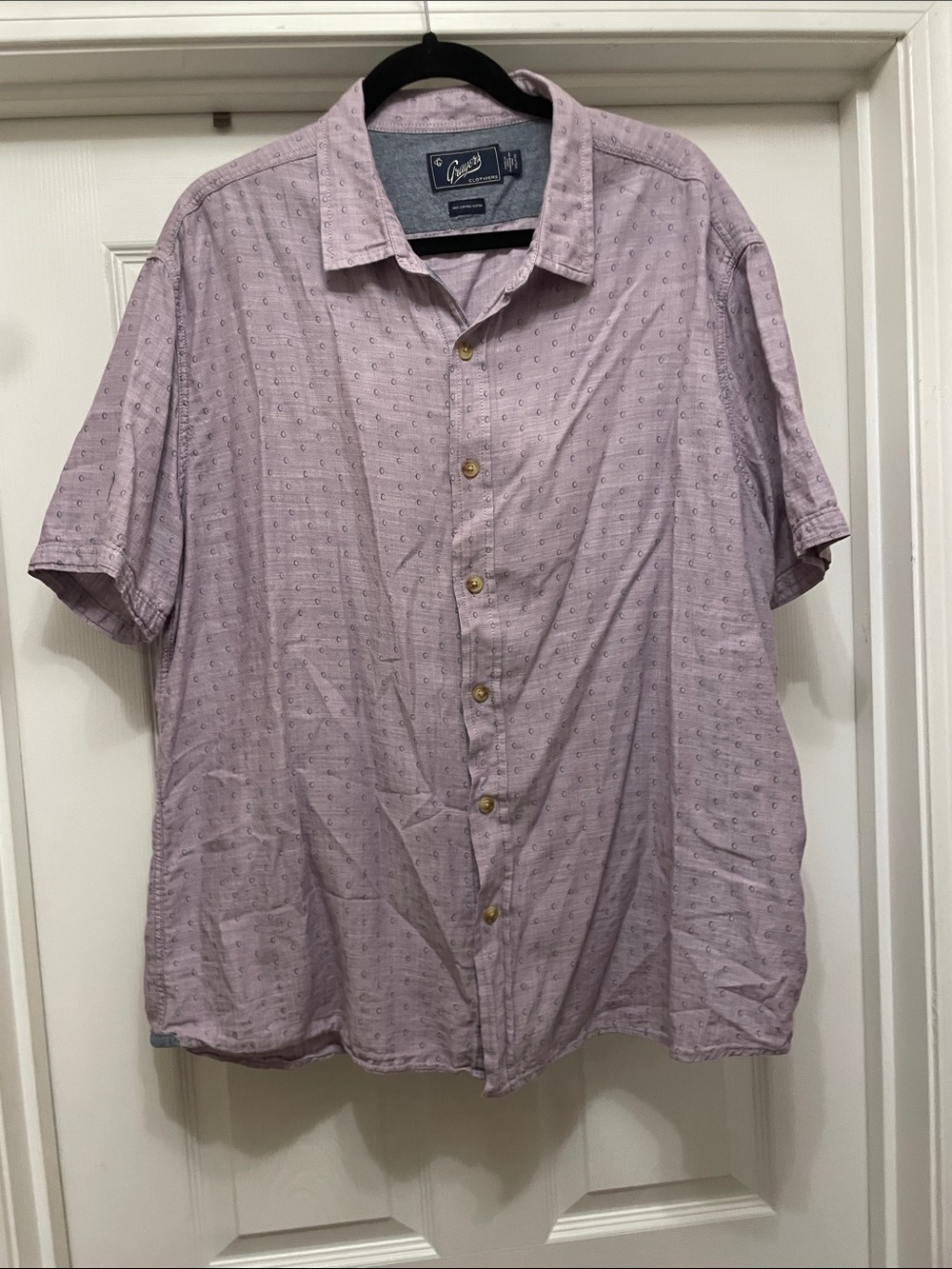 Grayers Light Lavender Short Sleeve Button-Down Shirt